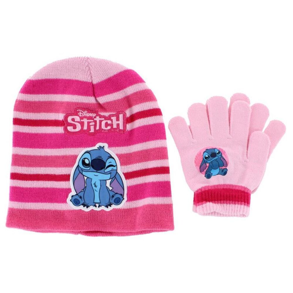 Textiel Trade Girl's Disney Stitch Winter Beanie and Gloves Set